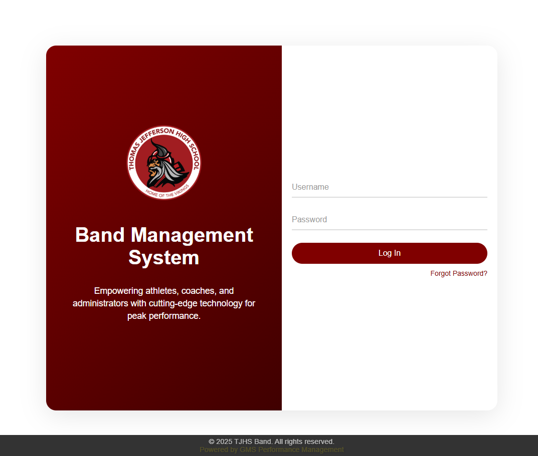Band Management App Login