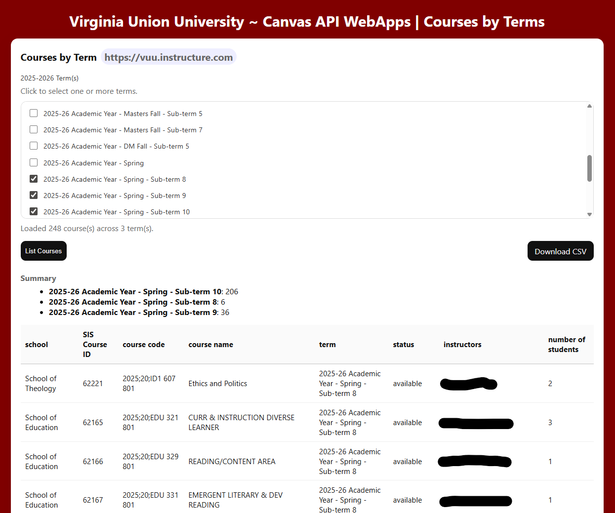 Band Management App Home